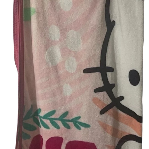 Sanrio 2024 Hello Kitty Cat Tropical Blanket Soft Throw 60x40 RARE - Picture 7 of 16